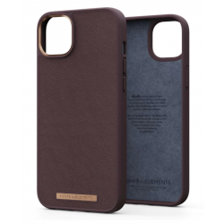 Njord Leather Back Cover for iPhone 14 Plus (NA42GL05) Dark Brown