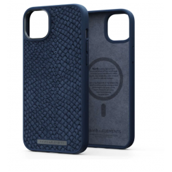 Njord Salmon Leather Back Cover With Magsafe for iPhone 14 Plus (NA42SL01) Blue