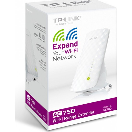 TP-LINK RE200 Mesh WiFi Extender Dual Band 2.4 & 5GHz 750Mbps (0153500759) v5.0