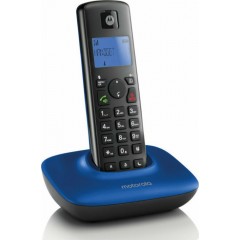 Motorola T401+ Ασύρματο Τηλέφωνο με ανοιχτή ακρόαση Μπλε