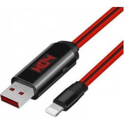Καλώδιο Hoco Led Displayed U29 για Lightning to Usb 1.2m Κόκκινο (917476)