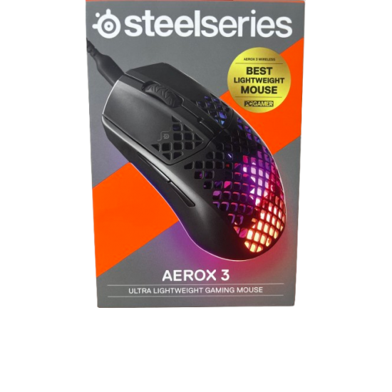 SteelSeries Aerox 3 Onyx 2022, gaming mouse, black (62611)