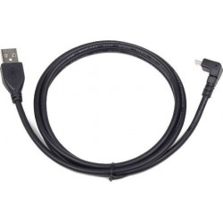 Cablexpert Angled USB 2.0 to micro USB Cable Μαύρο 1.8m (CCP-MUSB2-AMBM90-6)