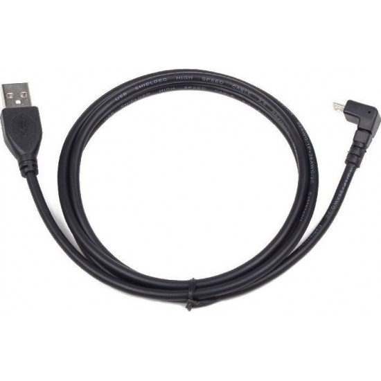 Cablexpert Angled USB 2.0 to micro USB Cable Μαύρο 1.8m (CCP-MUSB2-AMBM90-6)