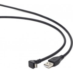 Cablexpert Angled USB 2.0 to micro USB Cable Μαύρο 1.8m (CCP-MUSB2-AMBM90-6)