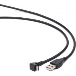 Cablexpert Angled USB 2.0 to micro USB Cable Μαύρο 1.8m (CCP-MUSB2-AMBM90-6)
