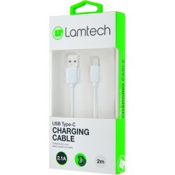 Lamtech Type C Charging Cable 2m (LAM446841) White