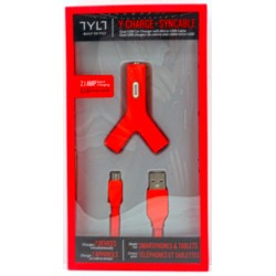 Tylt Y Car Charger (MIC-YCHG1MRD-T) Red