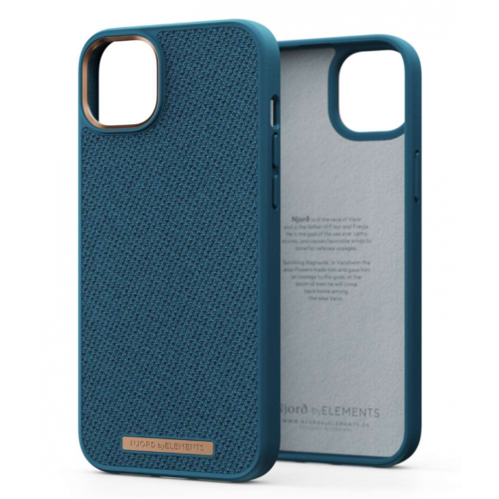 Njord Fabric Tonal Back Cover for iPhone 14 Plus (NA42TN01) Deep Sea