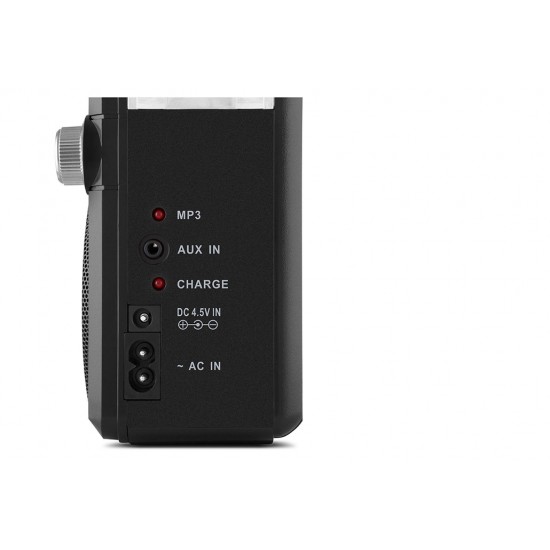 SVEN SRP-355/SV-017125 black Ρετρό Φορητό Ραδιόφωνο ρεύματος & Επαναφορτιζόμενη μπαταρία