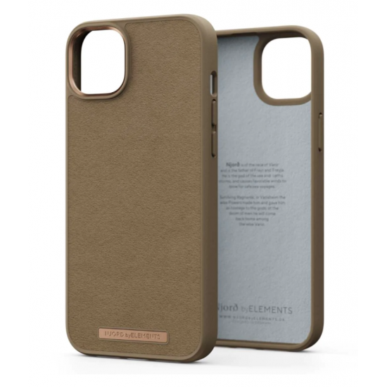 Njord Suede Comfort+ Back Cover for iPhone 14 Plus (NA42CM04) Camel