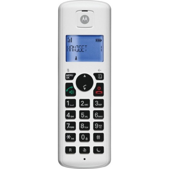 Motorola T401+ Ασύρματο Τηλέφωνο με ανοιχτή ακρόαση Λευκό