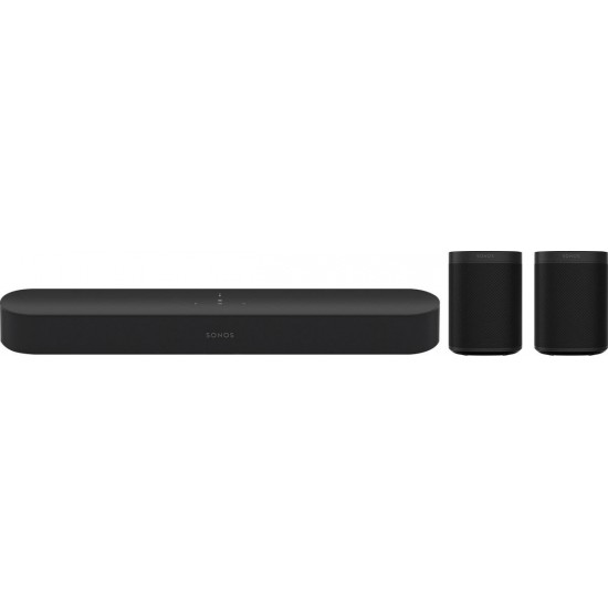 Sonos 5.0 Surround Set με Sonos Beam & 2Χ One SL (Black)