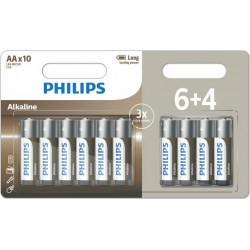 Philips LR6A10BP Αλκαλικές μπαταρίες υψηλής απόδοσης AA (10τμχ)