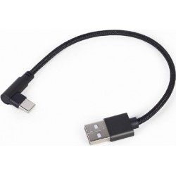 Cablexpert Angle (90°) USB-C male - USB-A male Μαύρο 0.2m (CC-USB2-AMCML-0.2M)