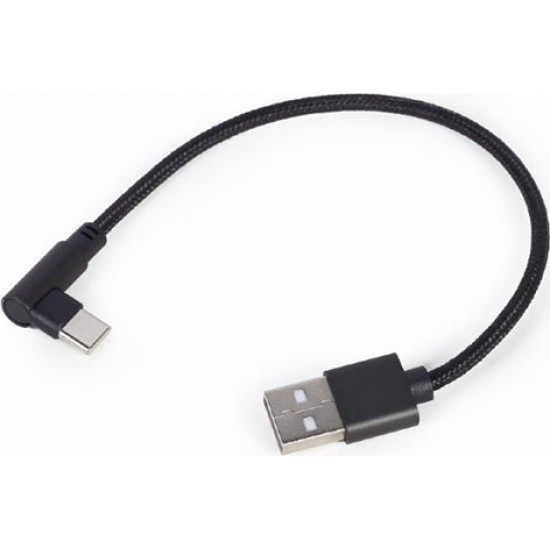Cablexpert Angle (90°) USB-C male - USB-A male Μαύρο 0.2m (CC-USB2-AMCML-0.2M)