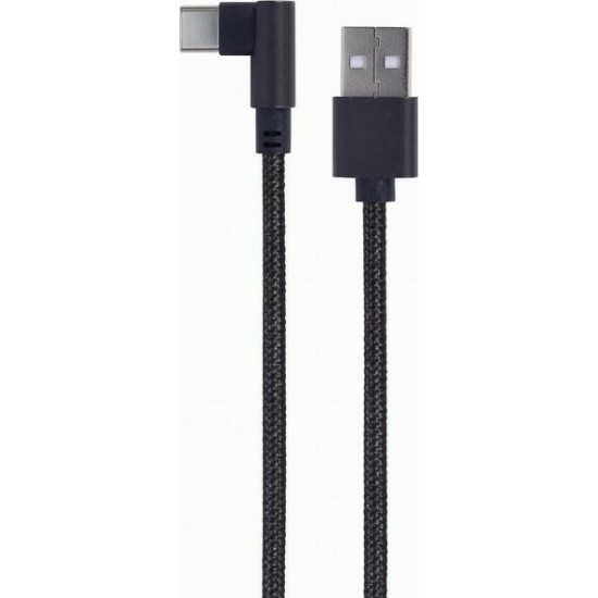 Cablexpert Angle (90°) USB-C male - USB-A male Μαύρο 0.2m (CC-USB2-AMCML-0.2M)