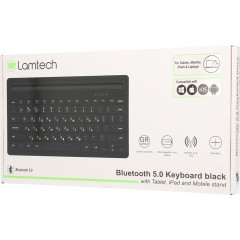 Lamtech BT 5.0 Keyboard with IPAD and mobile stand (LAM022124) GR Black