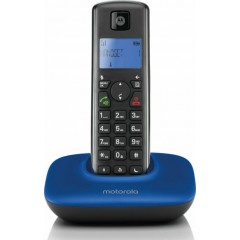 Motorola T401+ Ασύρματο Τηλέφωνο με ανοιχτή ακρόαση Μπλε