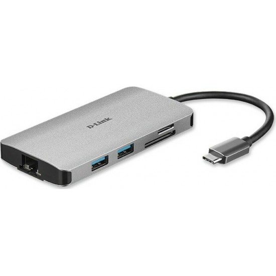 D-Link Multi-Port Adapter DUB-M810 USB-C 4K