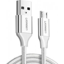 Ugreen US290 Braided USB 2.0 to micro USB Cable Λευκό 2m (60153)