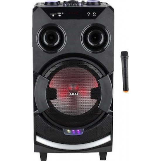 Akai Σύστημα Karaoke με Ασύρματα Μικρόφωνα ABTS-112 Black