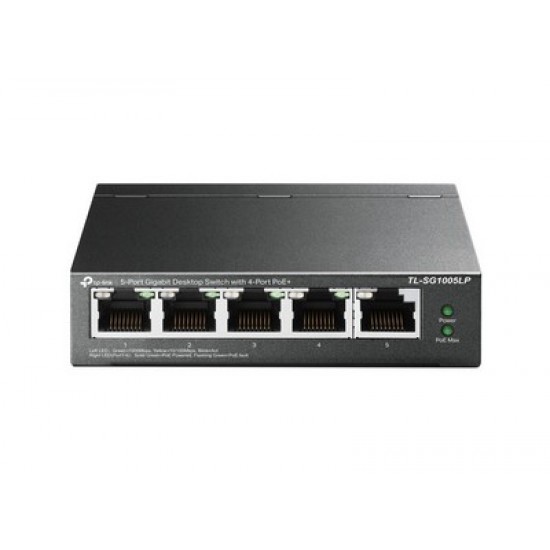 Tp-Link TL-SG1005LP Unmanaged L2 PoE+ Switch με 4 Θύρες Gigabit (1Gbps) Ethernet v3