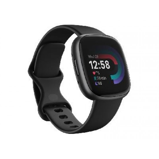 Fitbit Versa 4 Aluminium Αδιάβροχο Smartwatch με Παλμογράφο (Black/Graphite Aluminum)