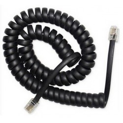 Cablexpert Telephone Handset Spiral Cord RJ10 4P4C 2M Black (TC4P4CS-2M)