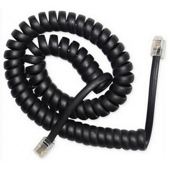 Cablexpert Telephone Handset Spiral Cord RJ10 4P4C 2M Black (TC4P4CS-2M)