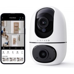 Virtavo EggSentry 24/7 Recording Minor Dual Lens Indoor Security Camera (04494)