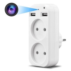 S-Talk C6 Spy Κρυφή Κάμερα Πρίζα Τοίχου 1080P Ιντερνετ για Android/iOS (04098) Λευκή