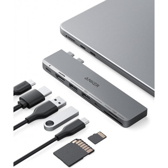 Anker 547 USB-C Hub 7-in-2 for MacBook Gray