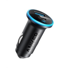 Anker 323 Φορτιστής Αυτοκινήτου με 1 Θύρα USB-A και 1 Θύρα Type-C 52.5W (A2735G11) Black