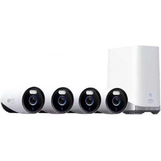 Anker EufyCam E330 Professional Σύστημα Παρακολούθησης 4 Ασύρματων Καμερών IP 8MP με Control Hub (E8600323) Λευκό