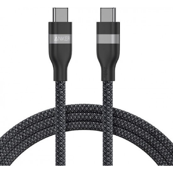 Anker Braided USB 2.0 Cable USB-C male - USB-C 240W 1.8m (A82E2H12) Black