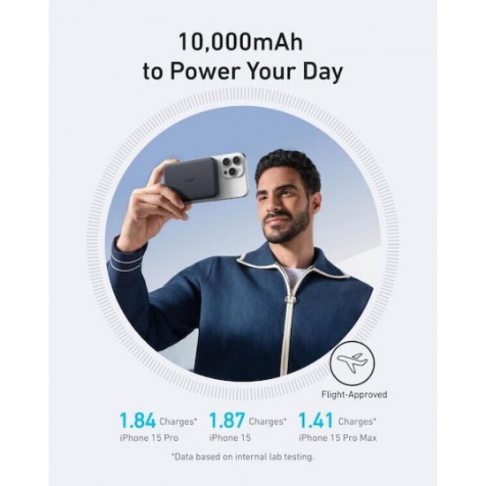 Anker MagGo Ultra-Slim Magnetic Power Bank 10.000 mAh 30W (A1664H11) Black