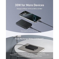 Anker MagGo Ultra-Slim Magnetic Power Bank 10.000 mAh 30W (A1664H11) Black