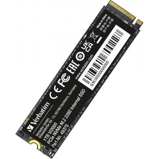 Verbatim Vi3000 SSD 2TB τύπου M.2 με σύνδεση PCI Express 3.0 49376