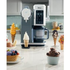 Ninja CREAMi Scoop & Swirl Παγωτομηχανή 0.48lt Ασημί