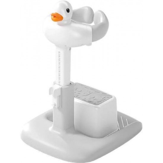 Giggles & Co. Βρεφικό Σταντ Μπάνιου Πτυσσόμενο με Ρυθμιζόμενο Ύψος & Αντιολισθητική Βάση Με Κάθισμα (04821) Gray