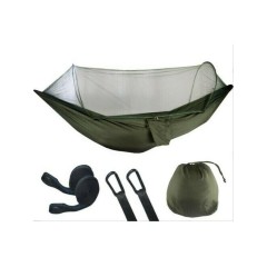 Kepeak Αιώρα Διπλή με Κουνουπιέρα Αυτόματη 290x140cm (CHAMMS002) Xακί