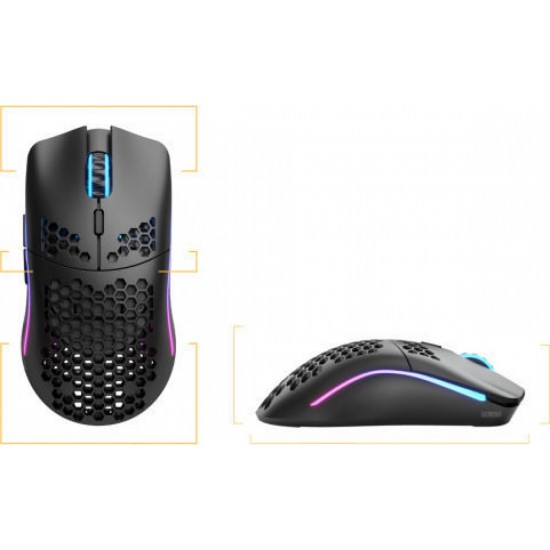 Glorious PC Gaming Race Model O Ασύρματο RGB Gaming Ποντίκι 19000 DPI (GLO-MS-OW-MB) Matte Black