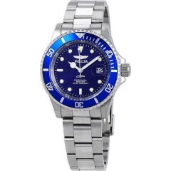 Invicta Pro Diver Ανδρικό Ρολόι 40mm Μπαταρίας με Ασημί Μεταλλικό Μπρασελέ (26971)
