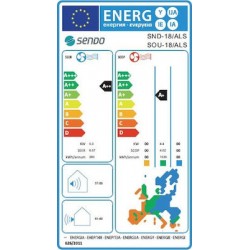 Sendo Aeolos SND-18/ALSI Κλιματιστικό Inverter 18000 BTU A++/A+ με Ιονιστή Bordeaux