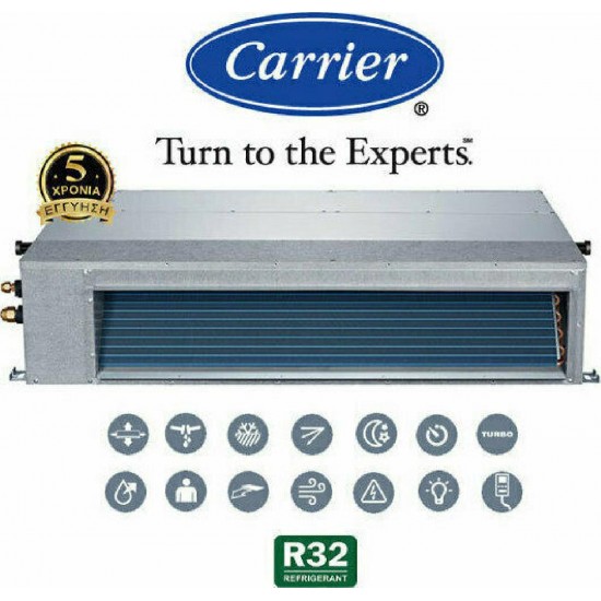 Carrier 42QSV012D8S-1 / 38QUS012D8S-1 Επαγγελματικό Κλιματιστικό Inverter Καναλάτο 11942 BTU