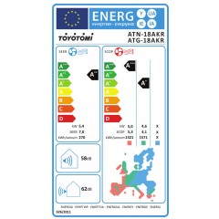 Toyotomi Akira (ATN/ATG-18AKR) Κλιματιστικό Inverter 18000 BTU A++/A+ με WiFi και Αθόρυβη Λειτουργία