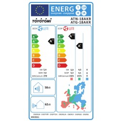 Toyotomi Akira (ATN/ATG-18AKR) Κλιματιστικό Inverter 18000 BTU A++/A+ με WiFi και Αθόρυβη Λειτουργία