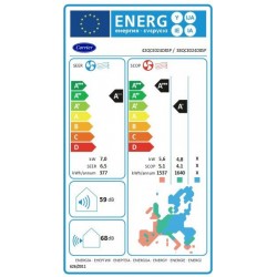 Carrier Cyra (42QCE /38QCE024D8SP) Κλιματιστικό Inverter 24000 BTU A++/A+ με Ιονιστή και WiFi