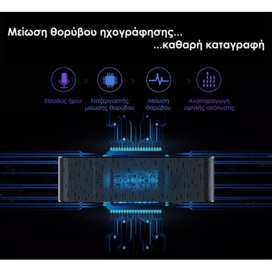 JNN Q12 Μίνι Κρυφό Καταγραφικό Ήχου 8GB (03301)
